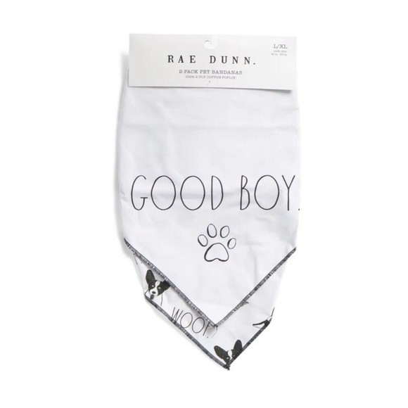 Rae Dunn Other - 2-Pack Rae Dunn “Good Boy” XL Dog Bandanas New With Tags